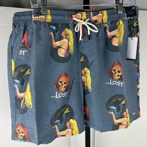 NEW Lost Men's Graphic Swim Shorts size extra large